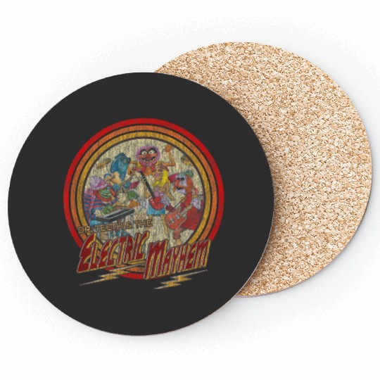 disneyss The Muppets Electric Mayhem Vintage Band Poster  Gifts Coasters
