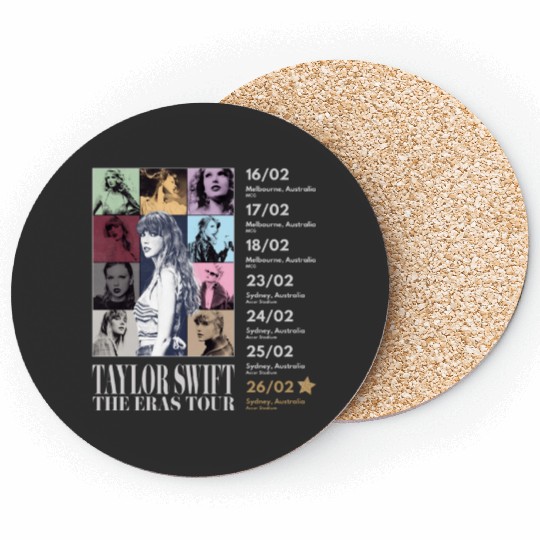 Eras Tour - Sydney N4 (Monday 26 Feb) - taylorr swiftt Merch Coasters