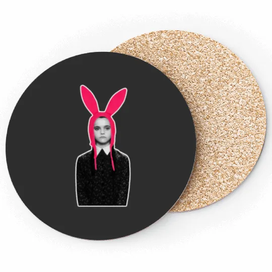 Wednesday Addams Bobs Burgers Addams Family Mashup (1) Coasters