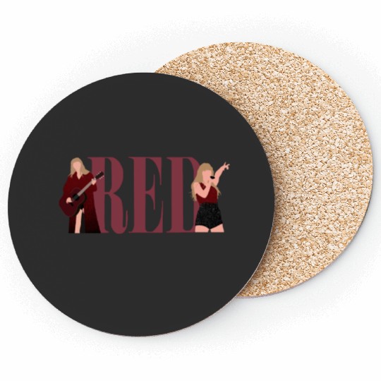 Tayl'or Swift Red eras tour art Coasters