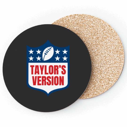 taylorr_S VERSION taylorr Swift + Travis Kelce Football Era Coasters