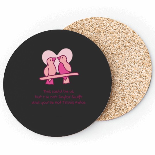 taylorr Swift Travis Kelce Tayvis Lovebirds Coasters