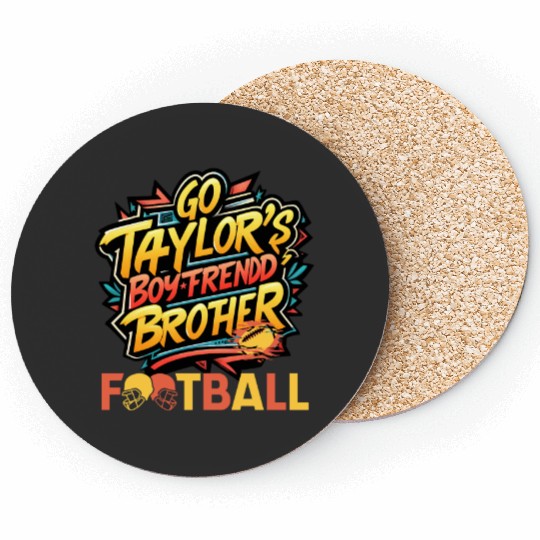 Go Taylorr_s Boyfriend A Hilarious Football Tribute to Taylorr Swift and the Swifts of Kansas Essenti (3) Coasters