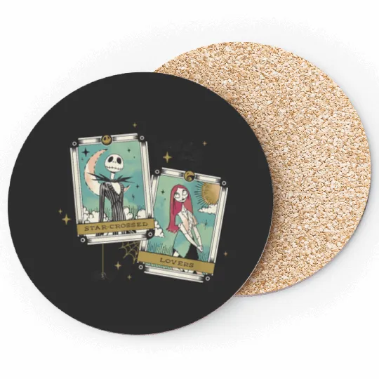disneys The Nightmare Before Christmas Jack And Sally Tarot Coasters