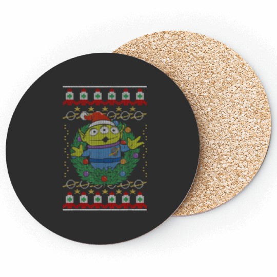 disneys pixars Toy Story Alien Greetings Ugly Christmas Style Coasters