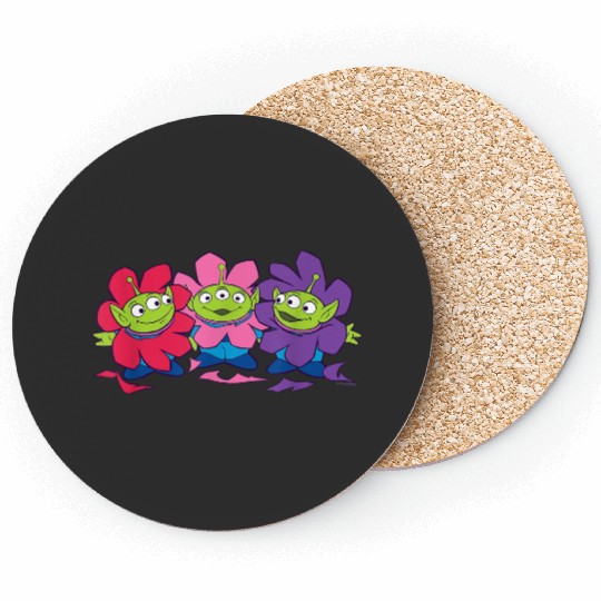 disneys And Pixars Toy Story Cute Aliens Flowers Coasters