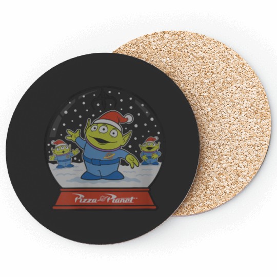 disneys pixars Toy Story Alien Claw Snowglobe Christmas Coasters