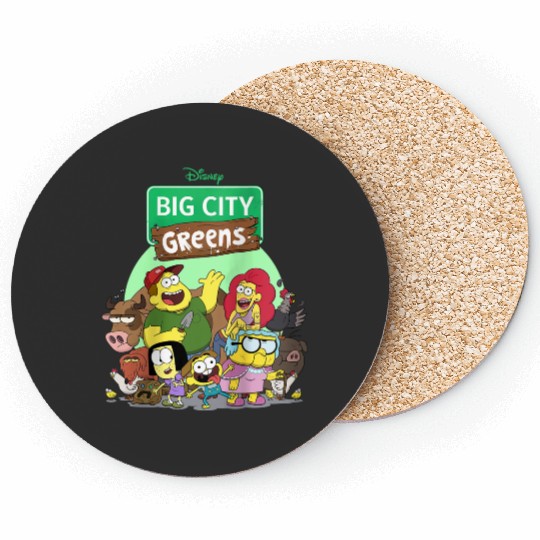disneys Big City Greens Family Group Raglan Coasters