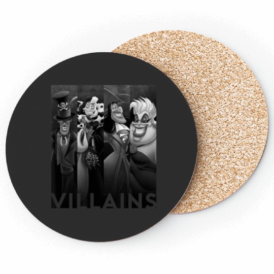 disneys Villains Ursula Cruella Captain Hook Dr Facilier Coasters