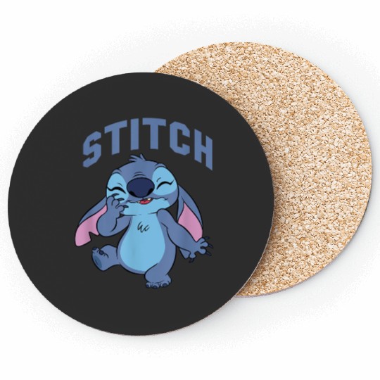 Disney Lilo & Stitch Cute Laughing Stitch Portra Coasters