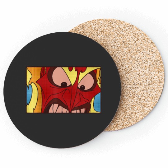 disneys Hercules Hades Pop Art Poster Graphic Coasters