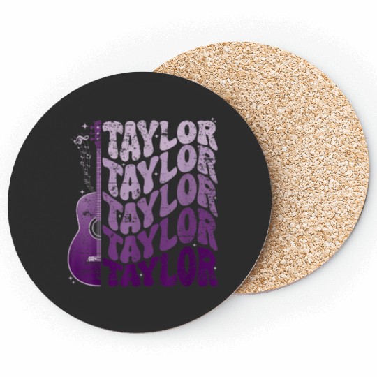 Discover Taylor First Name I Love Taylor Girl Groovy 80's Vintage Gifts Trends Coasters