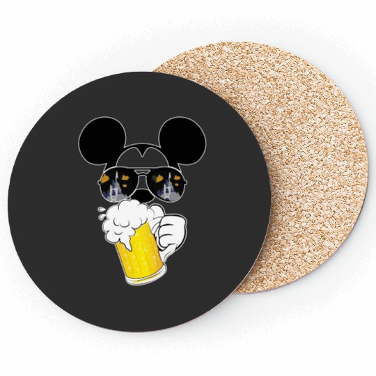 Mickey Beer Minnie, Epcot Drinking Around The World , Drinking Around the world checklist, Disney Couple s Coasters