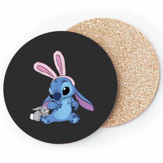 Disney Stitch With Easter Bunny0 Coasters