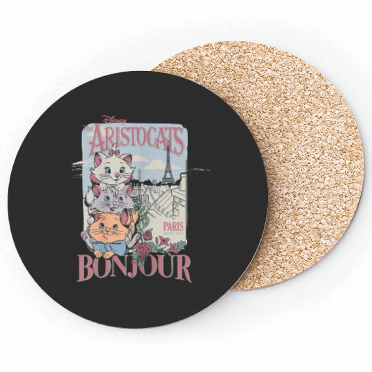 Disney The Aristocats Bonjour Paris Since 1979 Vintage Ad Gifts Trends Coasters