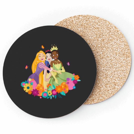Disney Princess Rapunzel Snow White Tiana Spring Coasters