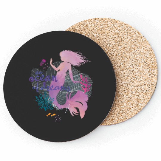 disneys The Little Mermaid An Ocean Of Dreams Silhouette Coasters