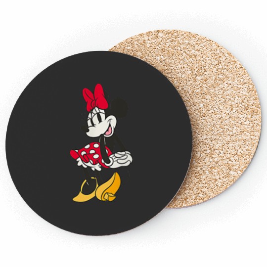 Disney Minnie Mouse Vintage Sassy Pose Small Pocket Logo gifts trends Coasters
