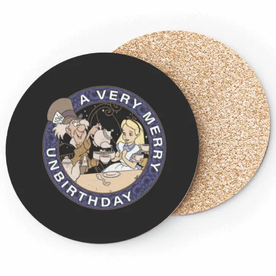 Disney Alice In Wonderland Mad Hatter Un-Birthday Coasters
