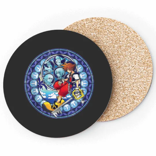 Disneys Kingdom Hearts Sora Stained Glass Coasters