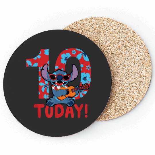 Trend Disney Lilo Stitch Tropical Birthday 10 Years Old Today Gifts Coasters