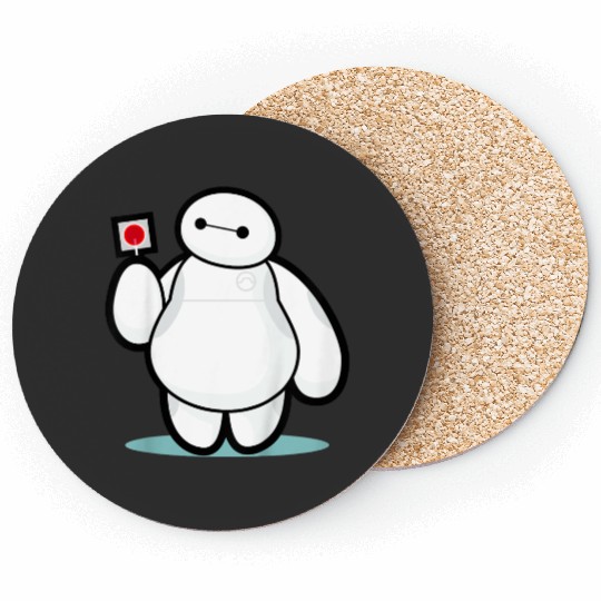 Disney Big Hero 6 Baymax With Lollipop Cute Shot gifts trends Coasters