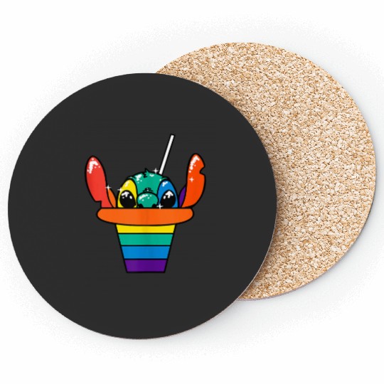 Disney Lilo Stitch Pride Rainbow Hawaiian Shaved Ice 5129 Coasters