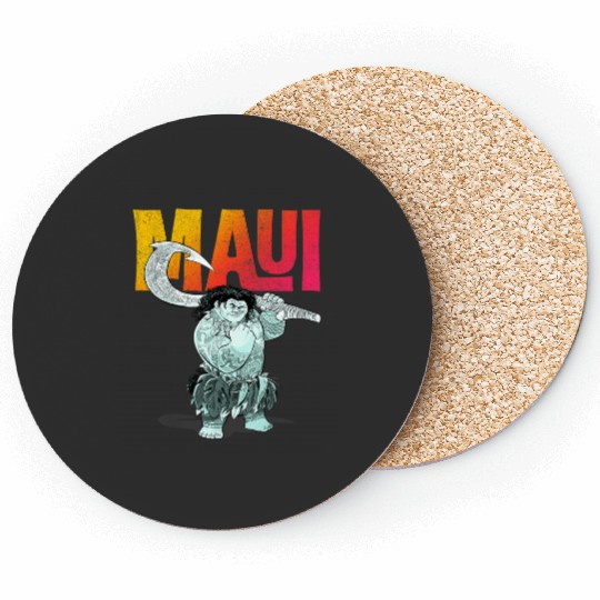 Disney Moana Maui Gradient Text Tough Pose Portr Coasters