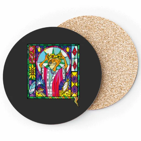 Disney Villains Prince John Robin Hood Stained Glass Window Coasters