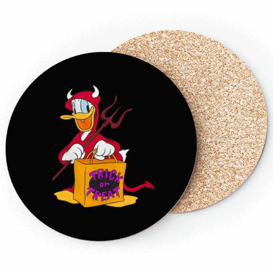 Disney Halloween Donald Duck Devil Trick or Treat Coasters Unisex Gift Coasters