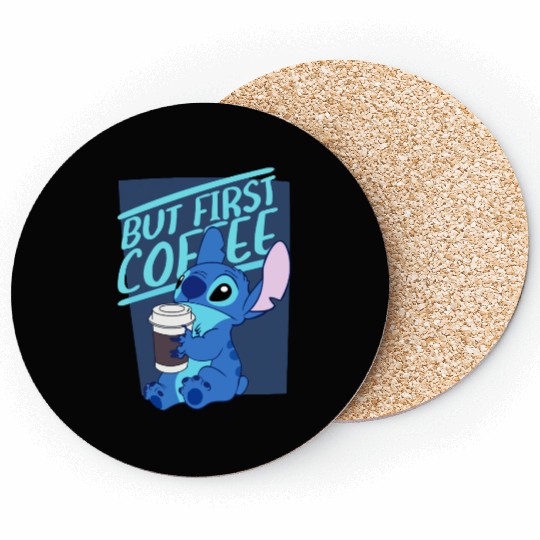 But First Coffee Stitch Coasters, Disney Coasters