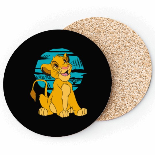 Disney The Lion King Young Simba Happy Blue Retro Coasters