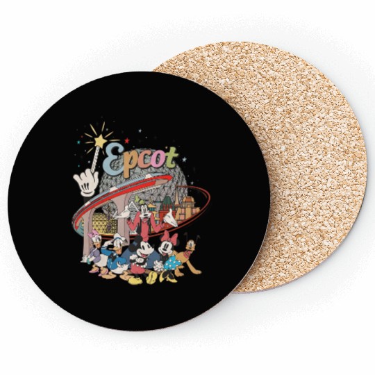 Comfort Colors Disney Epcot Coasters, Epcot World Coasters
