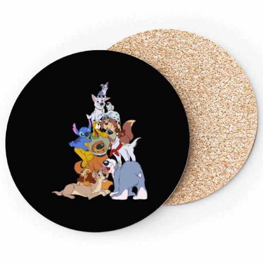 Disney Dogs Coasters, Disney Pluto, Bolt Percy Dug Coasters, Disney Dog Mom & Lovers