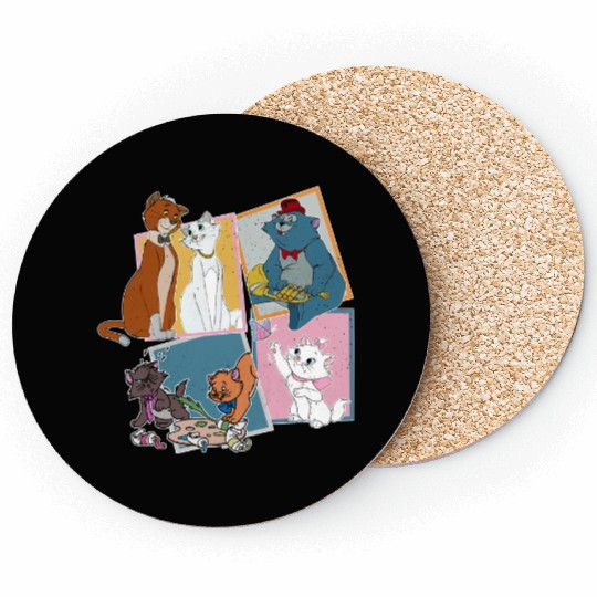 Disney Comfort colors Coasters, Retro Disney Aristocats Coasters