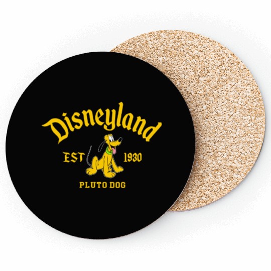 Pluto Disneyland Coasters, Mickey And Friends Coasters, Disney Pluto Coasters