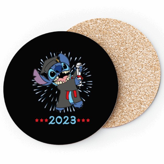 Stitch Graduation 2023 Coasters/Disney Stitch Graduation Toddler Coasters