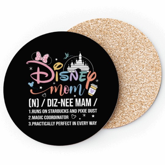 Disney mom define Coasters, Mother's day Coasters, Magic coordinator Coasters