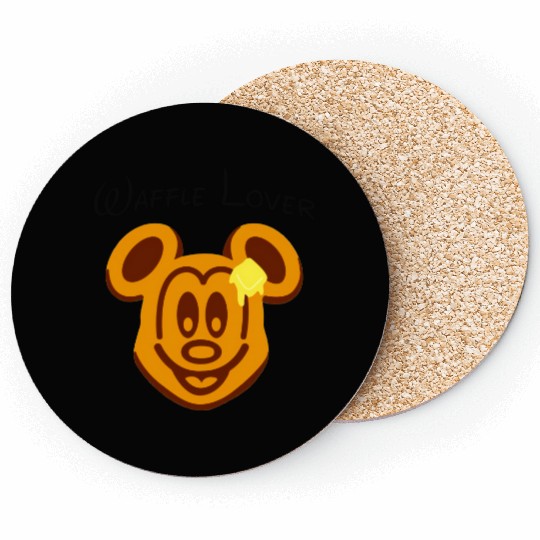 Waffle Mouse Coasters, Mickey Waffle Lover Coasters, Disney Epcot Coasters