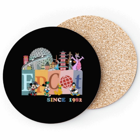 Disney Epcot Since 1982 Comfort Colors Coasters, Disney Trip Family Coasters