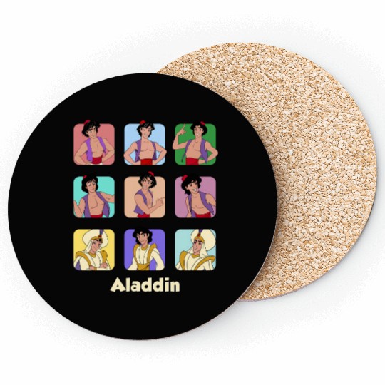 Disney Aladdin Moods Coasters, Aladdin Portrait Characters Coasters