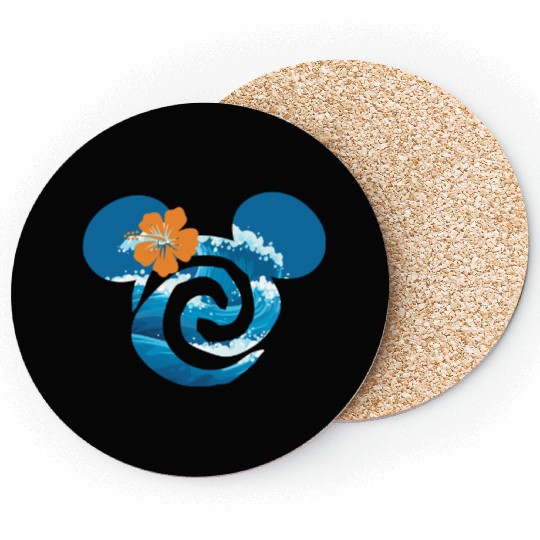 Moana Coasters, Disneyworld Coasters, Disney Princess Coasters, Moana Mickey Ears Coasters