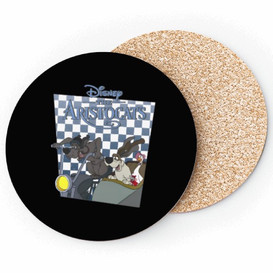 Disney Aristocats Checkerboard Poster Napoleon Lafayette Coasters