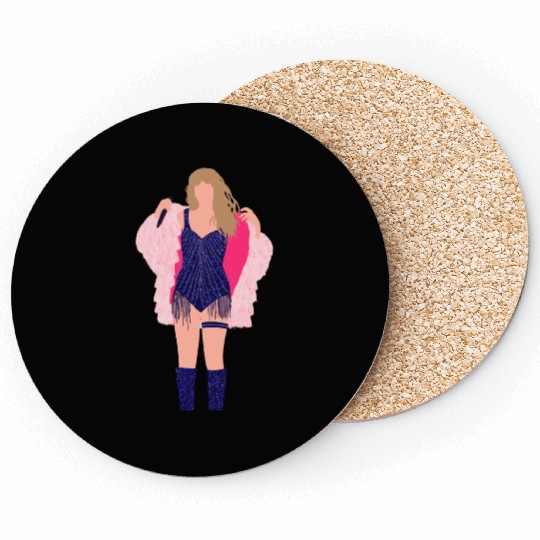 TaylorSwift Eras Tour Midnights Outfit art Coasters