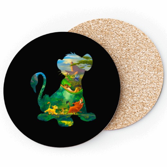 Disney Lion King Simba Silhouette Graphic T 4693 Coasters