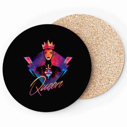 Disney Villains Evil Queen Neon 90s Rock Band 93 Coasters