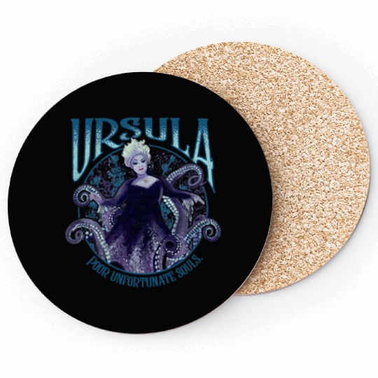 Disney The Little Mermaid Ursula Poor Unfortunate Souls Logo Coasters