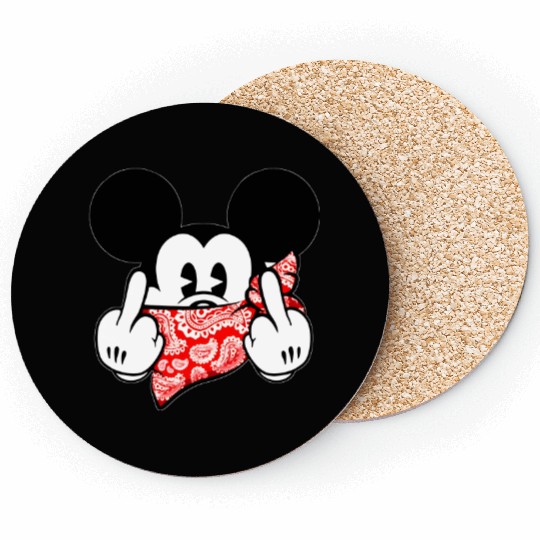 Mickey Mouse Coasters Thug Life Gangster Disney Coasters