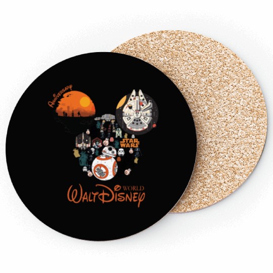 Stars Wars Mickey Ears Coasters, Disney Stars Wars Coasters