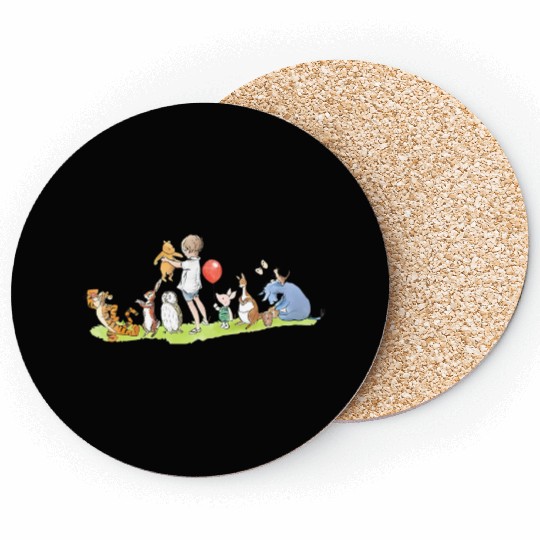 Disney Adventures Christopher Robin & Winnie The Pooh Group Shot Retro Coasters